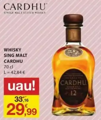 E.Leclerc Whisky Sing Malt Cardhu 70cl promoção