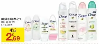 E.Leclerc Desodorizante Dove 50ml promoção