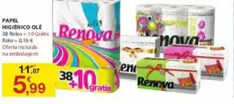 E.Leclerc Papel Higiénico Olé Renova 38 Rolos promoção