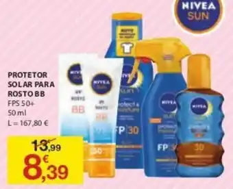 E.Leclerc Protetor Solar Para Rosto BB Nivea 50ml promoção