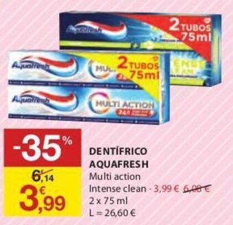 Dentífrico Aquafresh 2x75ml