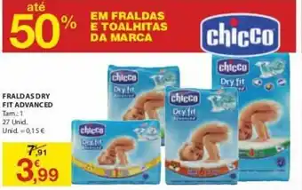 Fraldas Dry Fit Advanced Chicco 27 Unid