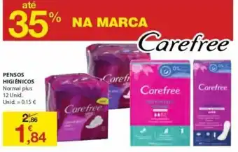 Pensos HigiénicosCarefree 12 Unid