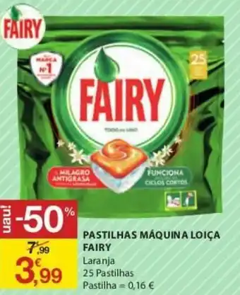 Pastilhas Máquina Loiça Fairy 25 Pastilhas