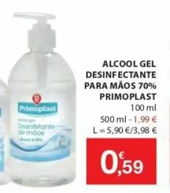 E.Leclerc Alcool Gel Desinfectante Para Mãos 70% Primoplast 100ml promoção