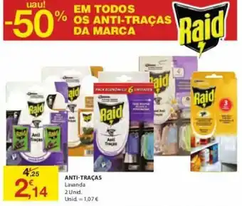 E.Leclerc Anti-Traças Raid 2 Unid promoção