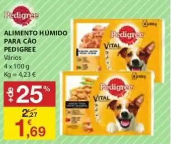 E.Leclerc Alimento Húmido Para Cão Pedigree 4x100g promoção