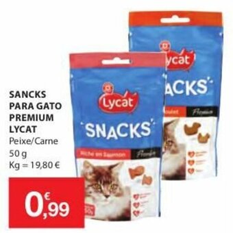 E.Leclerc Snacks Para Gato Premium Lycat 50g promoção