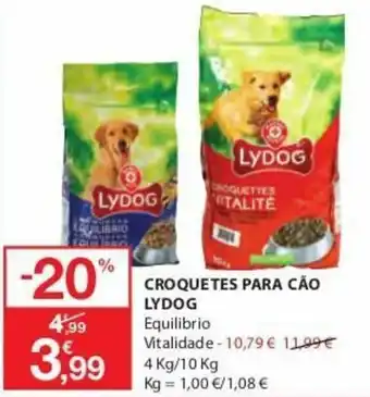 E.Leclerc Croquetes Para Cão Lydog 4kg/10kg promoção
