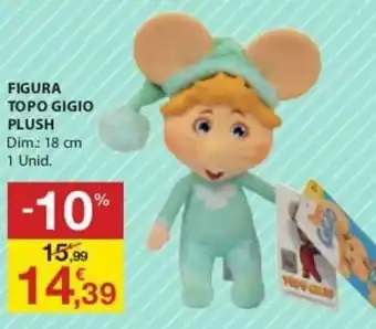 E.Leclerc Figura Topo Gigio Plush 18cm promoção