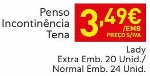 Recheio Incontinência tena promoção