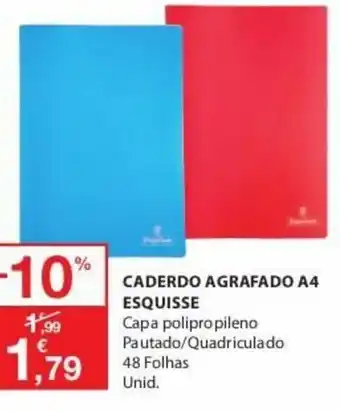 E.Leclerc Caderno Agrafado A4 Esquisse 48 Folhas promoção