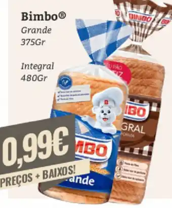 Bimbo Grande 375g Integral 480g