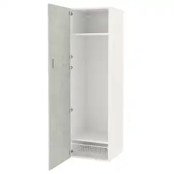 IKEA Enhet combinação de arrumação, branco/efeito betão, 60x62x210 cm promoção