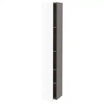 IKEA Enhet arm alt c/4 prat/pt, cinz/brilh branco, 30x32x180 cm promoção