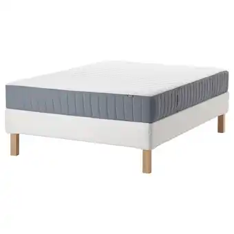 IKEA Espevär/valevåg sommier, branco/extra firme azul claro, 140x200 cm promoção