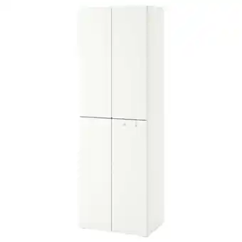 Småstad / platsa roupeiro, branco branco/com 2 varões, 60x42x181 cm