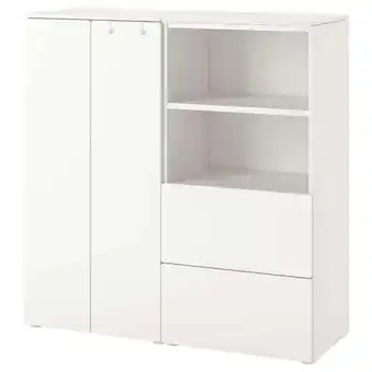IKEA Småstad / platsa combinação de arrumação, branco/branco, 120x42x123 cm promoção