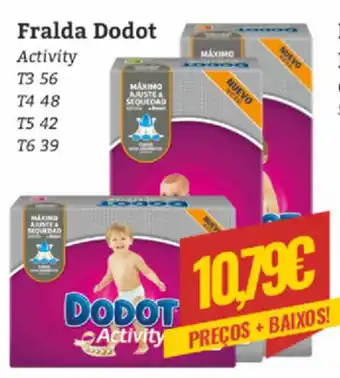 Belita Fralda Dodot Activity T3 56 promoção