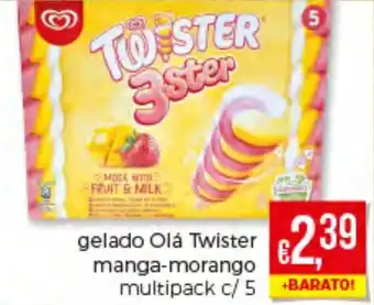 Bolama Gelado Olá Twister Manga-Morango Multipack C/5 promoção