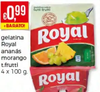 Bolama Gelatina Royal Ananás Morango T. Frutti 4x100g promoção
