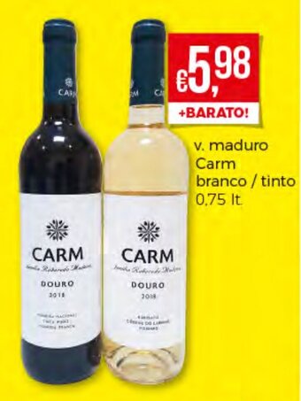 Bolama V. Maduro Carm Branco/Tinto 0,75lt promoção
