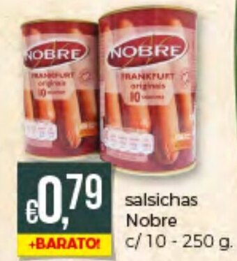 Salsichas Nobre c/10 - 250g
