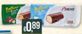 Bolama Mini Rolls Balconi Leite/ Avelá c/6 promoção