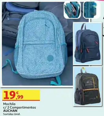 Auchan Mochila c/ 2 Compartimentos Auchan promoção