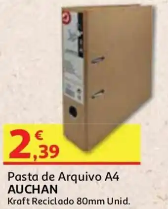 Pasta de Arquivo A4 Auchan 80mm