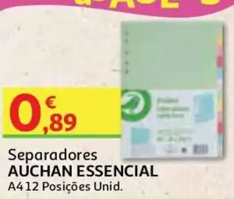 Separadores Auchan Essencial A4 12