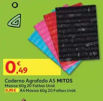 Auchan Caderno Agrafado A5 Mitos promoção