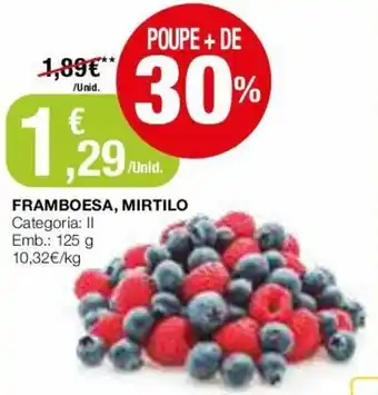 Intermarché Framboesa, Mirtilo 125g promoção