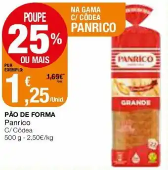 Intermarché Pão de Forma Panrico 500g promoção