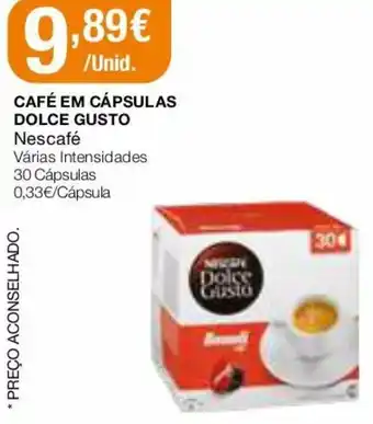 Intermarché Café Cápsulas Delta Gusto 30 Cápsulas promoção