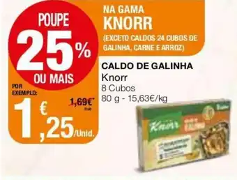 Intermarché Caldo de Galinha Knorr 8 Cubos 80g promoção