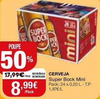 Intermarché Cerveja Super Bock Mini 24 x 0,20L promoção