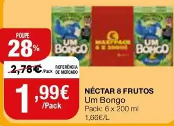 Intermarché Néctar 8 Frutos Um Bongo 6 x 200ml promoção