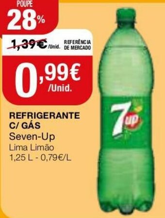Refrigerante C/Gás Seven-Up 1,25L