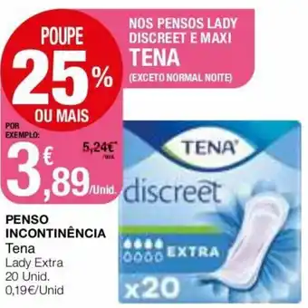 Penso Incontinência Tena 20 Unid