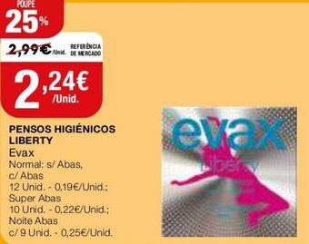 Pensos Higiénicos Liberty Evax