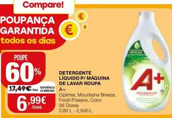Intermarché Detergente Líquido P/Máquina de Lavar Roupa A+ 56 Doses promoção