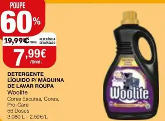 Intermarché Detergente Líquido P/Máquina de Lavar Roupa Woolite 56 Doses promoção