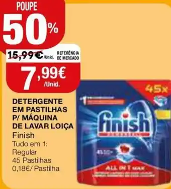 Intermarché Dertegente em Pastilhas P/Máquina de Lavar Loiça Finish promoção