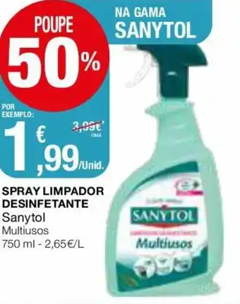 Intermarché Spray Limpador Desinfetante Sanytol 750ml promoção