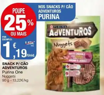 Intermarché Snack P/Cão Adventuros Purina One 90g promoção