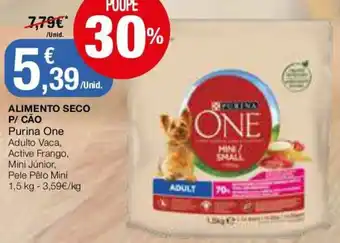 Intermarché Alimento p/Cão Purina One 1,5kg promoção