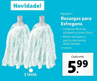 Lidl Aquapur para Esfregona 2 Unid promoção