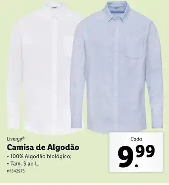Lidl Camisa de Algodão S ao L promoção