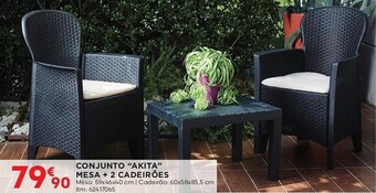CONJUNTO "AKITA" MESA + 2 CADEIRÕES 90 Mesa: 59x46x40 cm | Cadeirão: 60x58x85,5 cm